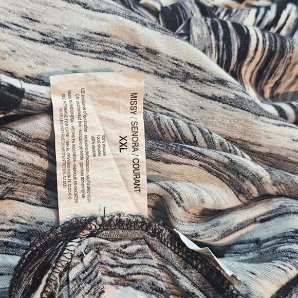 Gloria Vanderbilt Womens 3/4 sleeve Balck & White Blouse Size 3X - Picture 6 of 6